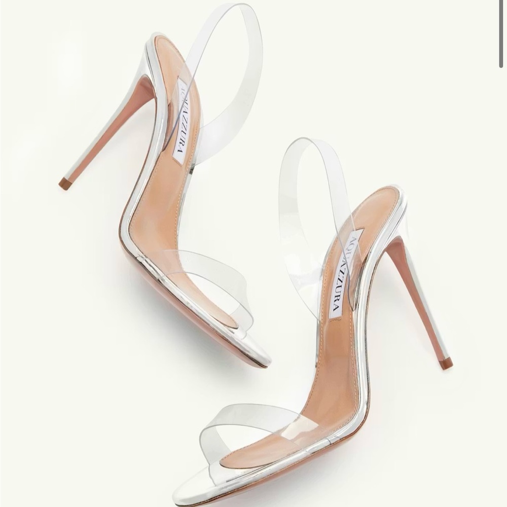 Aquazzura Nude Transparent Heels